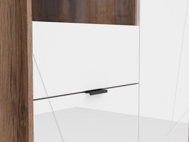 REG2D1W FORN BRW Glass-Fronted Cabinet