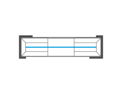 CORINO 2DS Wide Wall Glass-Fronted Cabinet MEBIN