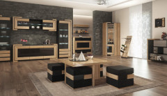 CORINO 2DS Wide Wall Glass-Fronted Cabinet MEBIN