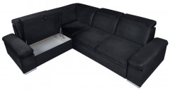 DARBY 2F BRW Corner Sofa Bed Black