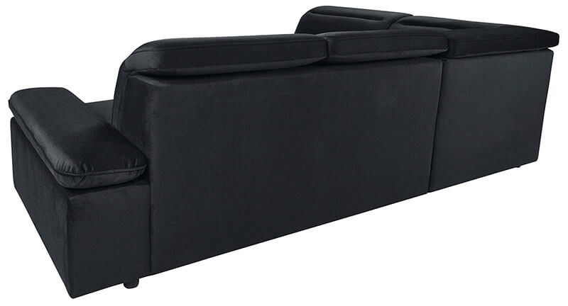 DARBY 2F BRW Corner Sofa Bed Black