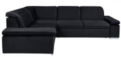 DARBY 2F BRW Corner Sofa Bed Black