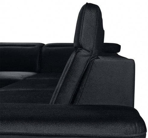 DARBY 2F BRW Corner Sofa Bed Black
