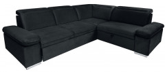 DARBY 2F BRW Corner Sofa Bed Black